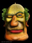 VeggieGuy is a composite fanciful portrait using about thirteen diffferent photos of fruits and vegetables.