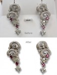 Jeweled Earring background and shadow replacement